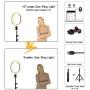 Ring Light 10" with Tripod Stand – PregDoc LED Camera Selfie Light Ring for Live Stream, YouTube Video, Makeup, Photography Lighting Compatible with iPhone Android