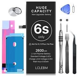 2600mAh [Upgraded] Battery for iPhone 6S, LCLEBM Higher Capacity Battery Replacement for iPhone 6S Model A1633, A1688, A1700 with Complete Tool Kits and Instruction Only for Battery iPhone 6S