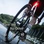 Hauteworks CLIQ Smart Bicycle Tail Light w/Brightest LED, USB Rechargeable, Smart Phone Controlled, Anti-Theft, Universal Mounting, Advanced Optics & AI