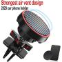 Magnetic Car Phone Mount Holder for Air Vent, [Built-in Amazing Strong Magnets] LeYi 360° Rotate Universal Cell Phone Holder Car Cradles for iPhone, Samsung, Moto, LG, Nokia, etc (Black)