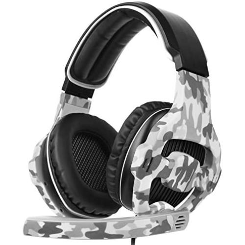 SADES SA810 Gaming Headset Stereo Surround Sound Headphones for Xbox One/PS4/PC with 3.5mm Jack Noise Cancelling Mic and Volume Control (Camouflage)