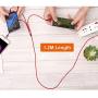 Multi USB Cable-ZACTEK- Charging Cable Nylon Braided(4.0ft) 3 in 1 USB Charger Cable for Mobile Phones Tablets and More (red)