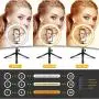 10.2" Ring Light with Stand and Phone Holder, 3 Lighting Modes and 11 Brightness Levels Selfie Ring Light, Ring Light for YouTube Video/Live Stream/Makeup/Photography, Compatible with iPhone Android 10.2" Ring Light with Stand and Phone Holder, 3 Lighting Modes and 11 Brightness Levels Selfie Ring Light, Ring Light for YouTube Video/Live Stream/Makeup/Photography, Compatible with iPhone Android