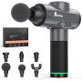 Massage Gun Deep Tissue Percussion Muscle Massage for Athletes - 20 Speeds Quiet Handheld Massager for Muscle Deep Relaxation - 6 Different Massage Heads