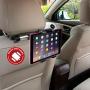 Macally Car Headrest Mount Holder for Apple iPad Pro / Air / Mini, Tablets, Nintendo Switch, iPhone, & Smartphones 4.5" to 10" Wide with Dual Adjustable Positions and 360° Rotation (HRMOUNTPRO),Silver