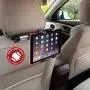 Macally Car Headrest Mount Holder for Apple iPad Pro / Air / Mini, Tablets, Nintendo Switch, iPhone, & Smartphones 4.5" to 10" Wide with Dual Adjustable Positions and 360° Rotation (HRMOUNTPRO),Silver