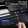 Magnetic Charging Cable [3-Pack,3ft/6ft/6ft], Oxyland 360°&180°Rotation Magnetic Phone Charger Cable, 3 in 1 Nylon Braided Cord Compatible with Mirco USB, Type C Smartphone and iProduct Device (Red)