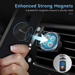 Magnetic Phone Car Mount, Penom Cell Phone Holder for Car Universal Air Vent Magnet Car Phone Mount Fits iPhone 11 Xs Max XR X 8 7 6S 6 Plus and Most Smartphones (Space Grey)