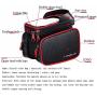 Mhwlai TPU Bicycle Mobile Phone Bag, Touch Screen top Front Frame Mobile Phone Bag Shoulder Bag Double Pocket for 6.2 inch Mobile Phone Bicycle Accessories