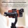Universal Gimbal Counterbalance/Counterweight Mount for Zhiyun Smooth 4 / Smooth Q/Feiyu Vimble 2 / DJI Osmo Mobile 2 / Evo and Other Smartphone Gimbal Stabilizer Applied to Moment Phone Lens Filter