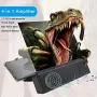 12 Phone Screen Magnifier with Bluetooth Speaker, 3D HD Movies Amplifier Projector Cell Phone Screen Enlarger with Foldable Stand for iPhone 11 Pro Samsung Galaxy S9 and Other Smartphones 12 Phone Screen Magnifier with Bluetooth Speaker, 3D HD Movies Amplifier Projector Cell Phone Screen Enlarger with Foldable Stand for iPhone 11 Pro Samsung Galaxy S9 and Other Smartphones