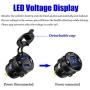 YONHAN Quick Charge 3.0 Dual USB Charger Socket, Waterproof Power Outlet Fast Charge with LED Voltmeter & Wire Fuse DIY Kit for 12V/24V Car Boat Marine ATV Bus Truck and More