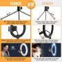 Ring Light 10" with Desk Tripod Stand Phone Holder Desktop Ringlight 3 Light Modes 10 Brightness Level for Live Streaming YouTube Video Dimmable Desktop Makeup Photography Shooting (10 inch)