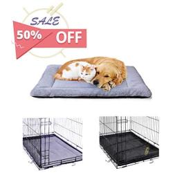 PETSGO Super Soft Crate Mats(1 in High Dog & Cat Beds for Crates-（Not Suit Chewer) Machine Wash & Dryer Friendly-Anti-Slip Pet Beds for Pets Sleeping