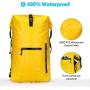 Gonex Waterproof Backpack for Men, Floating Dry Bag, 35L Waterproof Travel Roll Top Fishing Backpack Keeps Gear Dry for Kayaking Boating Rafting Fishing Swimming Beach with Phone Case