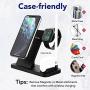 Wireless Charging Station, Earteana 3 in 1 Wireless Charger for Apple Watch Airpods, Wireless Charging Stand for iPhone 11/11pro/11pro Max/X/XS/XR/Xs Max/, Charging Station Dock for Other Qi Phones