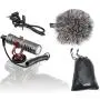 Movo VXR10GY Video Camera Microphone with Shock Mount, Deadcat Windscreen, Case for iPhone, iOS, Android, iPad, Canon EOS, Nikon DSLR Cameras, Camcorders, Laptops - Vlogging YouTube Equipment (Gray)