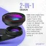Spectiv 2 in 1 Phone Camera Lens Kit for iPhone, Samsung, Pixel, and Android (Upgraded Design), 0.6X Wide Angle + 15x Macro, Premium Design and Image Quality