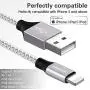HOVAMP iPhone Charger, MFi Certified Lightning Cable 5 Pack (3/3/6/6/10FT) Nylon Woven with Metal Connector Compatible iPhone 11/Pro/Xs Max/X/8/7/Plus/6S/6/SE/5S iPad - Silver&White HOVAMP iPhone Charger, MFi Certified Lightning Cable 5 Pack (3/3/6/6/10FT) Nylon Woven with Metal Connector Compatible iPhone 11/Pro/Xs Max/X/8/7/Plus/6S/6/SE/5S iPad - Silver&White