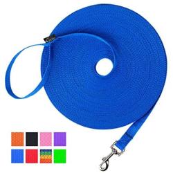 Hi Kiss Dog/Puppy Obedience Recall Training Agility Lead - 15ft 20ft 30ft 50ft 100ft Training Leash - Great for Training, Play, Camping, or Backyard