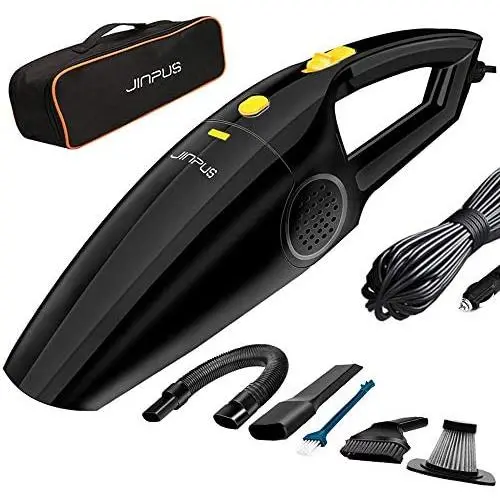 Car Vacuum, JINPUS High Power DC 12V 5000PA Stronger Suction Car Vacuum Cleaner, Corded Portable Handheld Car Vacuum Cleaner with 16.4Ft Power Cord (Black2) Car Vacuum, JINPUS High Power DC 12V 5000PA Stronger Suction Car Vacuum Cleaner, Corded Portable Handheld Car Vacuum Cleaner with 16.4Ft Power Cord (Black2)