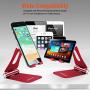 Adjustable Cell Phone Stand,YOSHINE Cell Phone Holder Compatible for iPhone&iPad Desktop Phone Tablet Stand with Anti-Slip Base & Convenient Charging Port Universal Stand for All Smartphones & Tablets