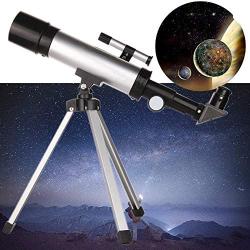 KimBird Telescope Refractors, 50mm Aperture 360mm Astronomical Telescope,Manual Equatorial Telescope for Beginners,Compact and Portable Tube Refractor Monocular Spotting Scope w/Tripod