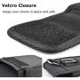 Takfox Phone Holster for Samsung Galaxy S20 Ultra S20 Plus S10+ S9 S8 S7 J7 J3, A10e A20 A30 A50, G7 Power Z4, Stylo 5 4, Nylon Cell Phone Belt Clip Holster Carrying Phone Pouch w Card Holder,Black