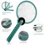 Bug Zapper, 2 in 1 Foldable Electric Fly Swatter & Bug Zapper Racket, Fly Killer & Mosquito Killer for Travel, Camping, Indoor and Outdoor Pest Control, USB Rechargeable, 3 Layers Safety Mesh Bug Zapper, 2 in 1 Foldable Electric Fly Swatter & Bug Zapper Racket, Fly Killer & Mosquito Killer for Travel, Camping, Indoor and Outdoor Pest Control, USB Rechargeable, 3 Layers Safety Mesh