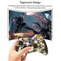 EasySMX 2.4G Wireless Controller for PS3, PC Gamepads with Vibration Fire Button Range up to 10m Support Windows PC, PS3, Android, Vista, TV Box Portable Gaming Joystick Handle (Camouflage Yellow)