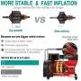 Smashier Portable Air Compressor Tire Inflator - 12V DC Digital Pump with Gauge for Car, Motorcycle, Ball, Air Matresses, 3.7M Extended Cord, Upgraded Quick Connector, Extra Fuse, Easy &Fast Inflation