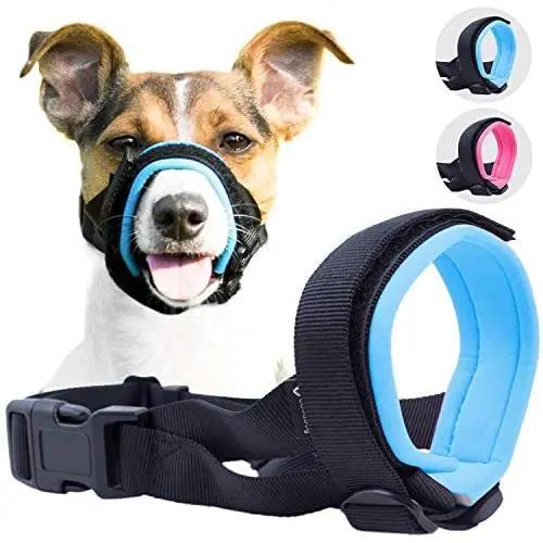 Gentle Muzzle Guard for Dogs - Prevents Biting Unwanted Chewing Safely Secure Comfort Fit - Soft Neoprene Padding – No More Chafing – Included Training Guide Helps Build Bonds Pet Gentle Muzzle Guard for Dogs - Prevents Biting Unwanted Chewing Safely Secure Comfort Fit - Soft Neoprene Padding – No More Chafing – Included Training Guide Helps Build Bonds Pet