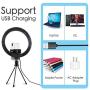 10" Ring Light Selfie Light Ring with Tripod Stand & Cell Phone Holder and Remote Control 3000-5500K 120 Bulbs Dimmable Beauty Desktop Ringlight for YouTube Video/Live Stream/Makeup/Photography