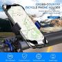 YQXCC Bike Phone Mount Bicycle Motorcycle Holder, 360° Rotation Bike Phone Holder, Bike Accessories, Universal Cradle Clamp for iOS Android Smart Phone (Blue)