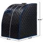 KUPPET 2020s Newest Portable Folding steam Sauna Room 2L Single-use Home Sauna spa, Weight Loss Through Chair, Remote Control, steam Pot, Foot pad, mat (Black)