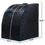 KUPPET 2020s Newest Portable Folding steam Sauna Room 2L Single-use Home Sauna spa, Weight Loss Through Chair, Remote Control, steam Pot, Foot pad, mat (Black)