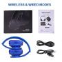 Esonstyle Over-ear Bluetooth Headphones,Foldable Wireless Bluetooth Stereo Headset wired headphone with Handsfree Call Working with All 3.5 mm Music Device and Mobile phone