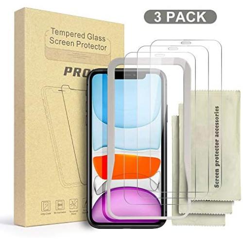 (3 Pack) Durst Deals iPhone XR & iPhone 11 Screen Protector, Tempered Glass Film for Apple iPhone XR & iPhone 11, Hardness 9H Thickness 0.33mm, Anti-oil, Anti-fingerprint, Anti-smudge, Anti-scratch, explosion-proof, bubble-free, easily absorb, cas