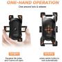 【Upgraded】JOYROOM Bike Phone Mount, Secure Lock & Full Protection Bicycle Holder for Mountain Bike, Motorcycle Handlebar, for Cell Phone, iPhone 11, X/XR/XS MAX, Samsung and Most 4-6.8 inch Smartphone