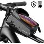 ROCKBROS Bike Phone Bag Bicycle Phone Mount Bag Front Frame Bag Waterproof Bike Bag Phone Holder Top Tube Bike Pouch Compatible with iPhone 11 Pro XR/XS Max 7/8 Plus Galaxy S8/S9 Phone Below 6.2"