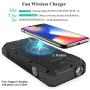 Solar Charger, 20000mAh Solar Power Bank, Qi Wireless Charger for Cell Phone, Portable Charger for Camping, Outdoor, External Battery Pack Flashlight, Compass, Solar Panel Charging by LEO WAY, Black