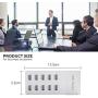 USB Wall Charger Desktop Charging Station with Rapid Charging Auto Detect Technology Safety Guaranteed 10-Port Family-Sized Smart USB Ports for Multiple Devices Smart Phone Tablet Laptop Computer