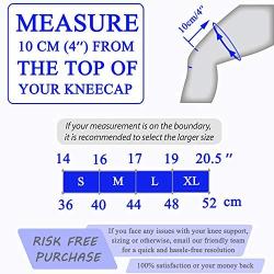 Knee Brace Compression Sleeve, Elastic Knee Wraps Patella Stabilizer with Silicone Gel Spring Support, Hinged Kneepads Protector for Meniscus Tear Arthritis Running Men Women