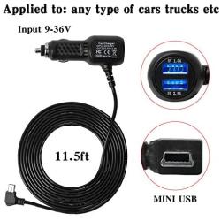 Car Charger Compatible with Garmin Nuvi, Garmin GPS Charger Cable, Compatible with Garmin Nuvi C255 Dash cam Power Cable