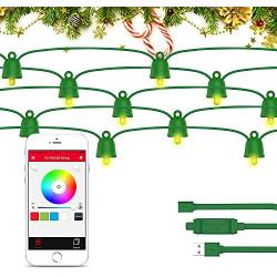 PLAYBULB 33 Foot / 10 Meter Waterproof Smart Led String Lights, Color Changing LED Lighting Chains Control via Smartphone App, USB/Battery Powered Xmas, Wedding