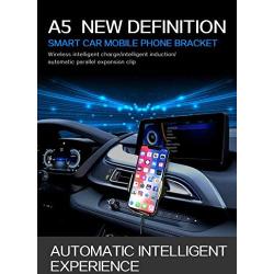 KMI CHOU Wireless Car Charger,10W Qi Fast Charging Auto-Clamping Car Mount, Phone Holder Compatible iPhone Xs Max/XR/X/8/8Plus Samsung S9/S8/Note 8
