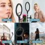 10" Selfie Ring Light with Tripod Stand for Live Stream/Makeup, Sumcoo Dimmable LED Makeup Ringlight with Cell Phone Holder for Photography/YouTube Video for iPhone and Camera(2020 New)