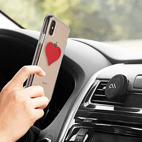 Case-Mate - Car Charms - Decorative Metal Plate + Car Vent Mount - Red Heart Case-Mate - Car Charms - Decorative Metal Plate + Car Vent Mount - Red Heart