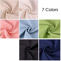 7 Pcs/Set Linen Needlework Fabric Solid Colour Cloth Garments Crafts Accessories Square Embroidery Cloth(5050CM)