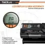 TACKLIFE M1 Tire Inflator, DC 12V Mini Digital Air Compressor Pump with Precision Gauge, 4 Nozzle Adaptors and Extra Fuse - Low Noise TACKLIFE M1 Tire Inflator, DC 12V Mini Digital Air Compressor Pump with Precision Gauge, 4 Nozzle Adaptors and Extra Fuse - Low Noise